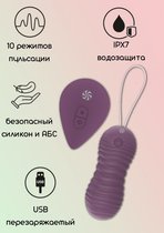 Фиолетовые вагинальные виброшарики с пультом ДУ Ray - 8,3 см., цвет фиолетовый - Lola Toys
