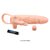 Телесная вибронасадка с клиторальным стимулятором Brave Man - 20,5 см., цвет телесный - Baile