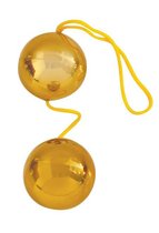Золотистые вагинальные шарики Balls, цвет золотой - Bioritm