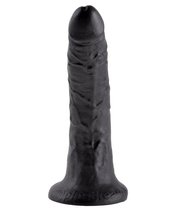 Фаллоимитатор-страпон King Cock 7" Cock на присоске, цвет черный - Pipedream