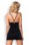 Эротическое платье с бахромой и люрексом, цвет черный, размер L-XL - Obsessive