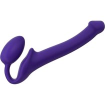 Фиолетовый безремневой страпон Silicone Bendable Strap-On - size S, цвет фиолетовый - Strap-on-me