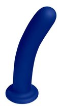 Синий гладкий фаллоимитатор-насадка Pogo - 15,5 см., цвет синий - unbound