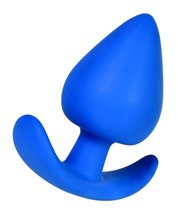 Синяя коническая пробочка из силикона - 11,5 см, цвет синий - Toyfa
