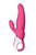 Ярко-розовый вибратор Mr. Rabbit с клиторальным отростком - 22,1 см, цвет розовый - Satisfyer