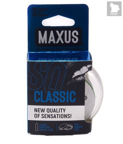 Классические презервативы в пластиковом кейсе MAXUS Classic - 3 шт. - maxus