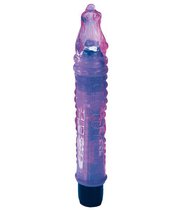 Фиолетовый гелевый вибратор в форме крокодильчика - 19 см, цвет фиолетовый - Tonga