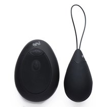 Черное виброяйцо с пультом ДУ 10X Silicone Vibrating Egg, цвет черный - XR Brands