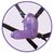Фиолетовый вибростимулятор в виде рога носорога на регулируемых трусиках и с пультом ДУ, цвет фиолетовый - Nanma (NMC)