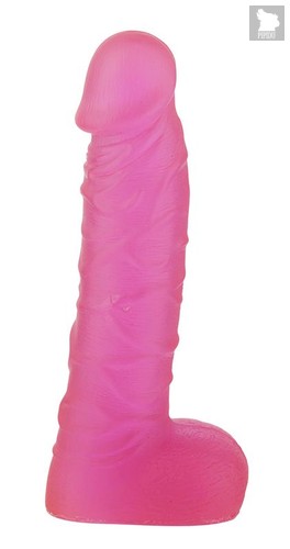Розовый фаллоимитатор XSKIN 7 PVC DONG TRANSPARENT PINK - 18 см, цвет розовый - Dream toys