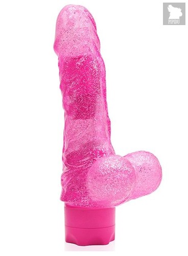 Розовый водонепроницаемый вибратор JELLY JOY ELASTIC ENIGMA MULTISPEED VIBE - 15 см, цвет розовый - Dream toys