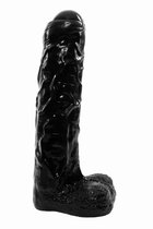 Черный реалистичный фаллоимитатор-гигант - 65 см., цвет черный - МиФ