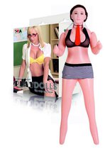 Надувная секс-кукла с реалистичной головой в костюме учительницы - Toyfa