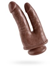 Фаллоимитатор King Cock Double Penetrator для двойного проникновения, цвет коричневый - Pipedream