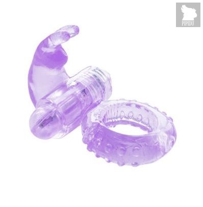 Фиолетовое вибрирующее кольцо с зайчиком, цвет фиолетовый - Eroplant