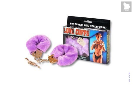 Меховые наручники FURRY FUN CUFFS PURPLE PLUSH, цвет фиолетовый - Toy Joy