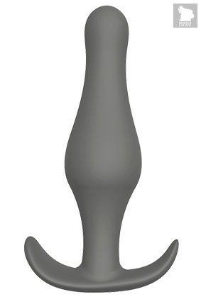 Серая анальная втулка Plug With T-handle - 10,3 см., цвет серый - Dream toys