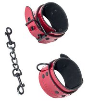 Красно-черные наручники Bizzare, цвет красный/черный - Lola Toys