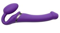 Фиолетовый безремневой вибрострапон Vibrating Bendable Strap-On - size L, цвет фиолетовый - Strap-on-me