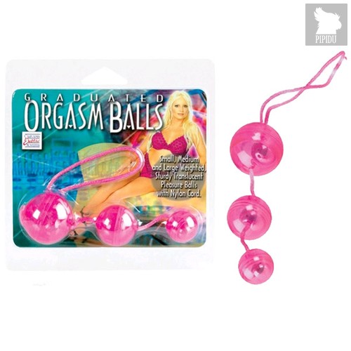 Вагинальные шарики Graduated Orgasm Balls - Pink, цвет розовый - California Exotic Novelties
