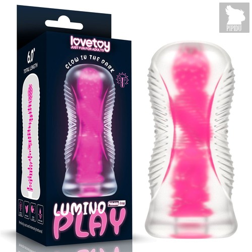 Светящийся в темноте мастурбатор 6.0 Lumino Play Masturbator, цвет прозрачный - LoveToy