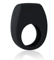 Чёрное эрекционное кольцо Tor 2 с вибрацией, цвет черный - LELO