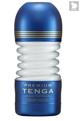 Мастурбатор TENGA Premium Rolling Head Cup, цвет синий - Tenga