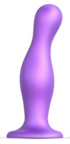 Фиолетовая насадка Strap-On-Me Dildo Plug Curvy size L, цвет фиолетовый - Strap-on-me