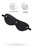 Черная кожаная маска Anonymo с мягким подкладом, цвет черный - Toyfa