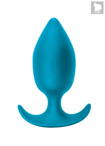 Бирюзовая анальная пробка Insatiable - 10,5 см, цвет синий - Lola Toys