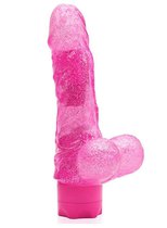 Розовый водонепроницаемый вибратор JELLY JOY ELASTIC ENIGMA MULTISPEED VIBE - 15 см, цвет розовый - Dream toys