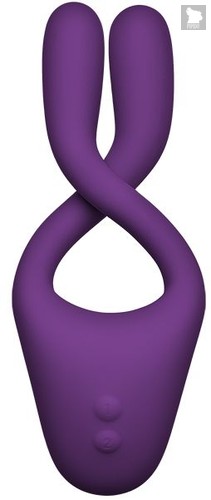 Фиолетовый вибростимулятор Bendable Multi Erogenous Zone Massager with Remote, цвет фиолетовый - Doc Johnson