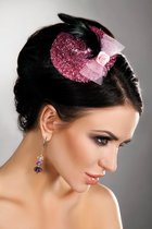 Блестящая розовая шляпка с розочкой, цвет розовый, OS - Livia Corsetti
