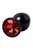 Черный анальный плаг с кристаллом красного цвета - 8,2 см., цвет красный - Toyfa