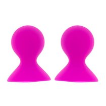 Ярко-розовые помпы для сосков LIT-UP NIPPLE SUCKERS LARGE PINK, цвет розовый - Dream toys