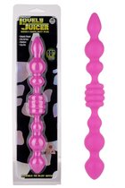 Розовый анальный стимулятор Lovely Juicer Double Ended Butt Plug - 25,4 см, цвет розовый - Nanma (NMC)
