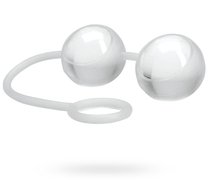 Стеклянные вагинальные шарики Climax Kegels Ben Wa Balls with Silicone Strap, цвет прозрачный - Topco Sales