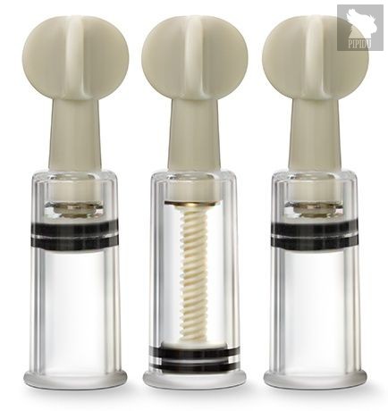 Набор из 3 вакуумных стимуляторов CLIT AND NIPPLE TWIST SUCKERS, цвет прозрачный - Blush Novelties