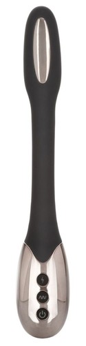 Черный гибкий вибромассажер с электростимуляцией Electro-Spark - 23,5 см., цвет черный - California Exotic Novelties