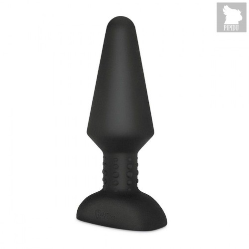 Большая чёрная вибропробка Rimming Plug XL - 16 см, цвет черный - B-vibe