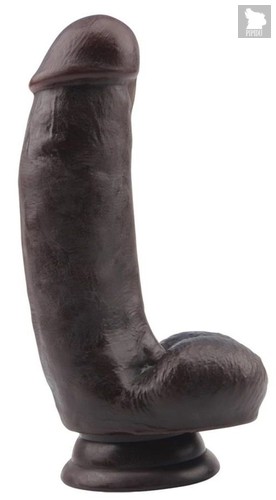 Коричневый фаллоимитатор DUAL DENSITY DILDO на присоске - 17 см., цвет коричневый - Dream toys