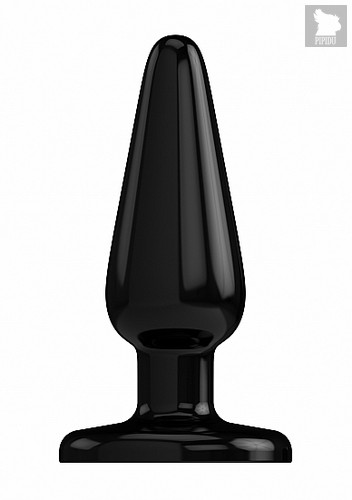 Анальная пробка 4 Inch Shots Butt Plug Black, средняя, цвет черный - Shots Media