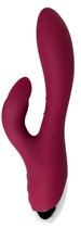 Бордовый вибратор-кролик Mion - 22 см., цвет бордовый - Toyfa