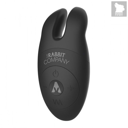 Черный вибростимулятор с ушками The Lay-on Rabbit, цвет черный - The Rabbit Company