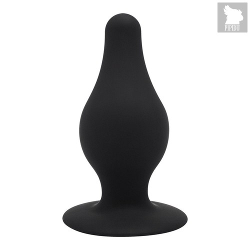 Черная большая анальная пробка SileXD - 10,2 см., цвет черный - Adrien Lastic