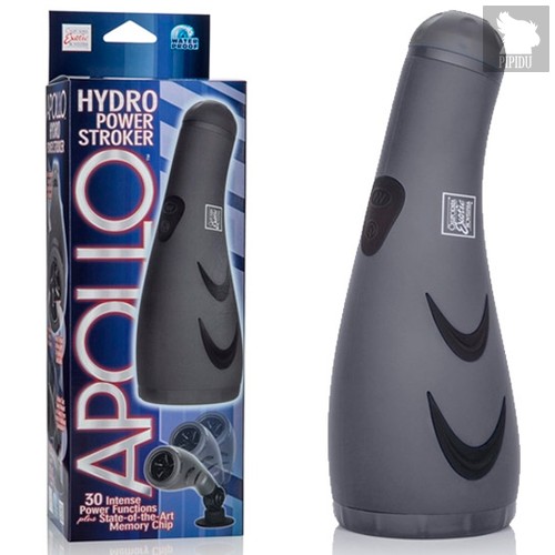 Мастурбатор Apollo - Hydro Power Stroker с вибрацией, цвет серый - California Exotic Novelties