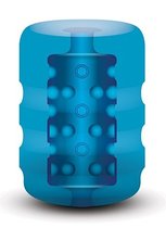 Голубой портативный мастурбатор Zolo Backdoor Pocket Stroker, цвет голубой - Zolo