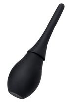 Черный силиконовый анальный душ A-toys с гладким наконечником, цвет черный - Toyfa