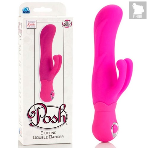 Вибромассажер Posh Silicone Double Dancer, цвет розовый - California Exotic Novelties