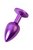 Фиолетовый анальный плаг с кристаллом фиолетового цвета - 7,2 см., цвет фиолетовый - Toyfa